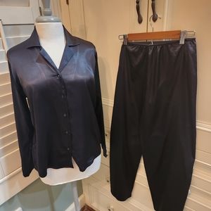 Victoria's Secret Black Sz Small 2 Piece Pajama PJ Set